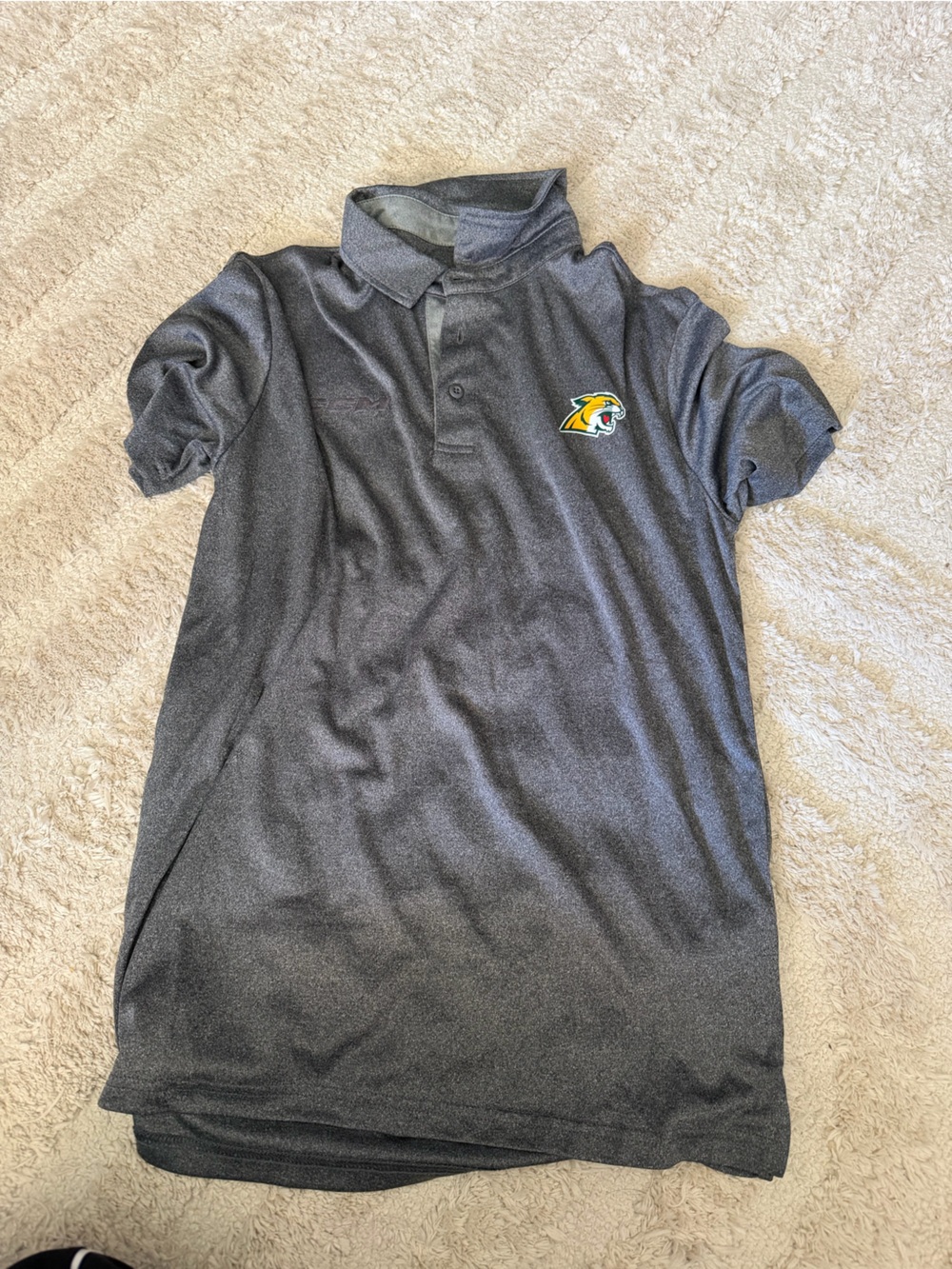 Dark Gray Polo Shirt with Northern Michigan logo